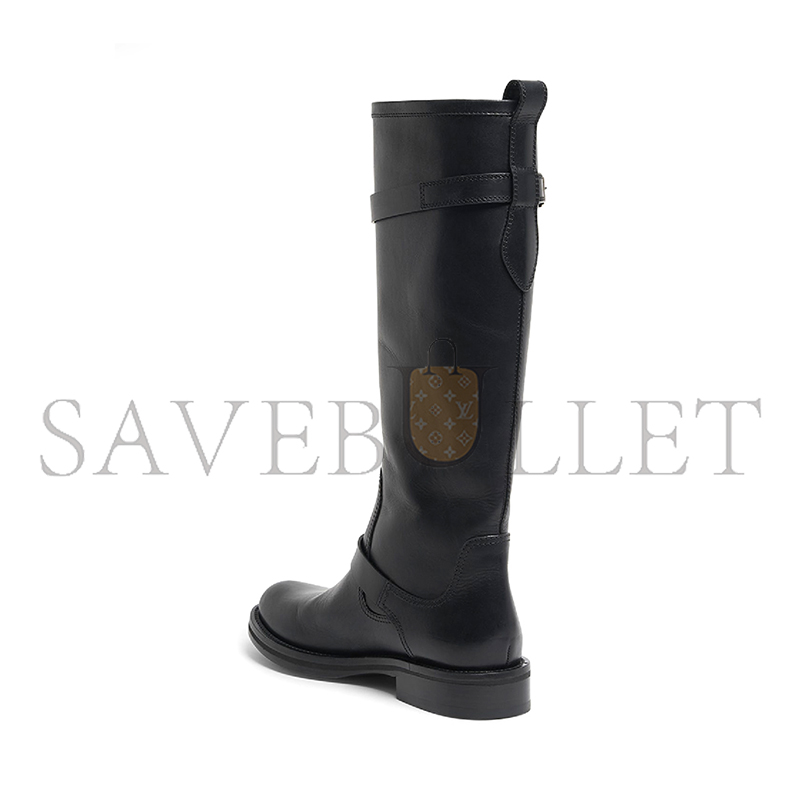 YSL BIORK LEATHER BUCKLE BIKER BOOTS 
